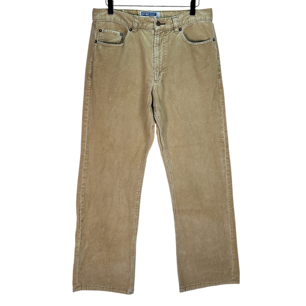 Vintage Old Navy Loose Corduroy Pants 32x32 Tan Y2K Baggy Skater‎ Grunge Fall 05